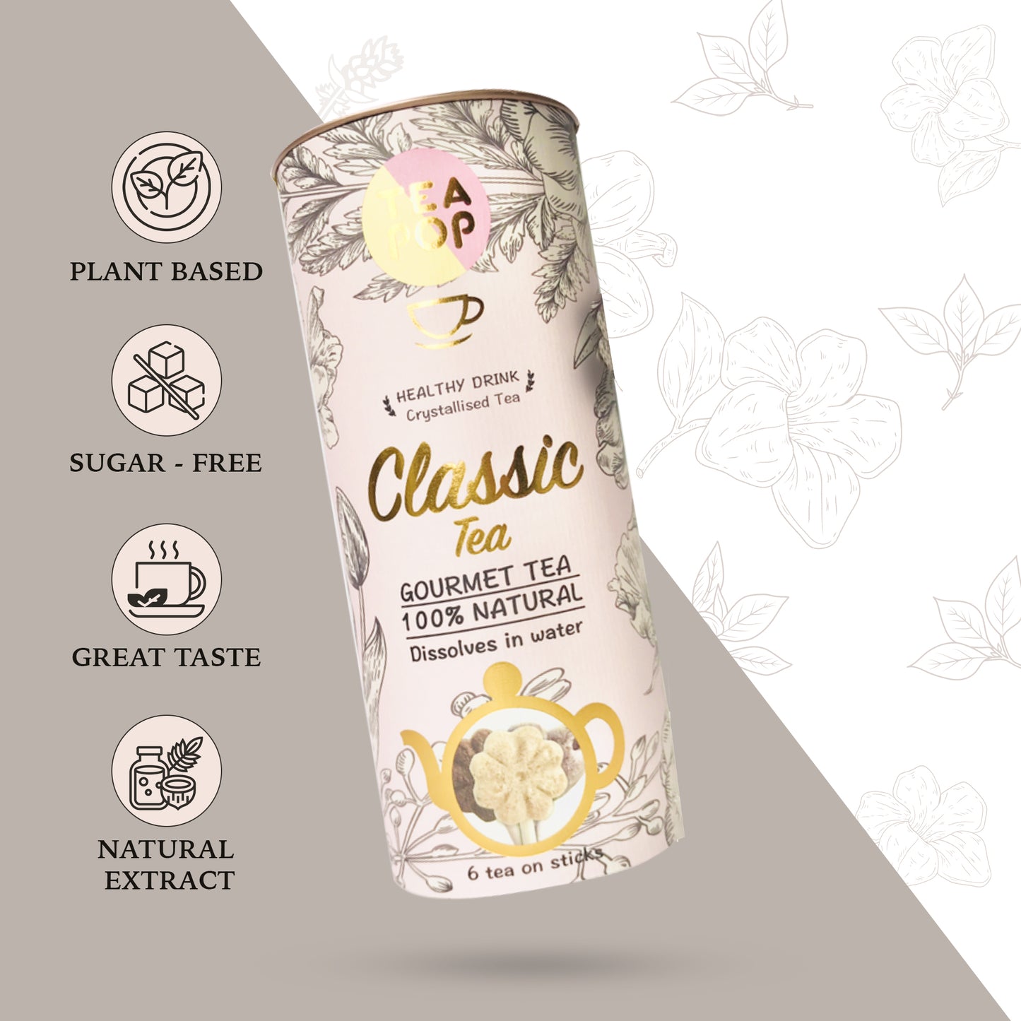 New Classic Blends Gift Pack, 6 Assorted blends of Tea-Pop in one pack.