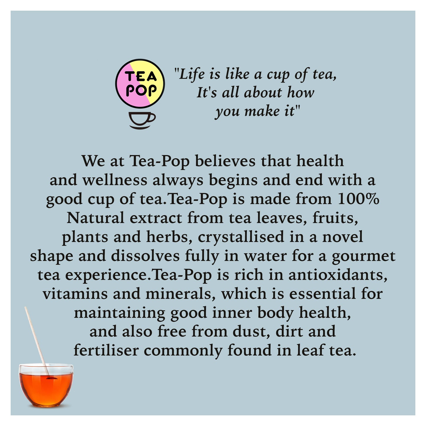 Winter Warmer Tea-Pop Sticks / 3 köstliche Mischungen / Löst sich in Wasser auf