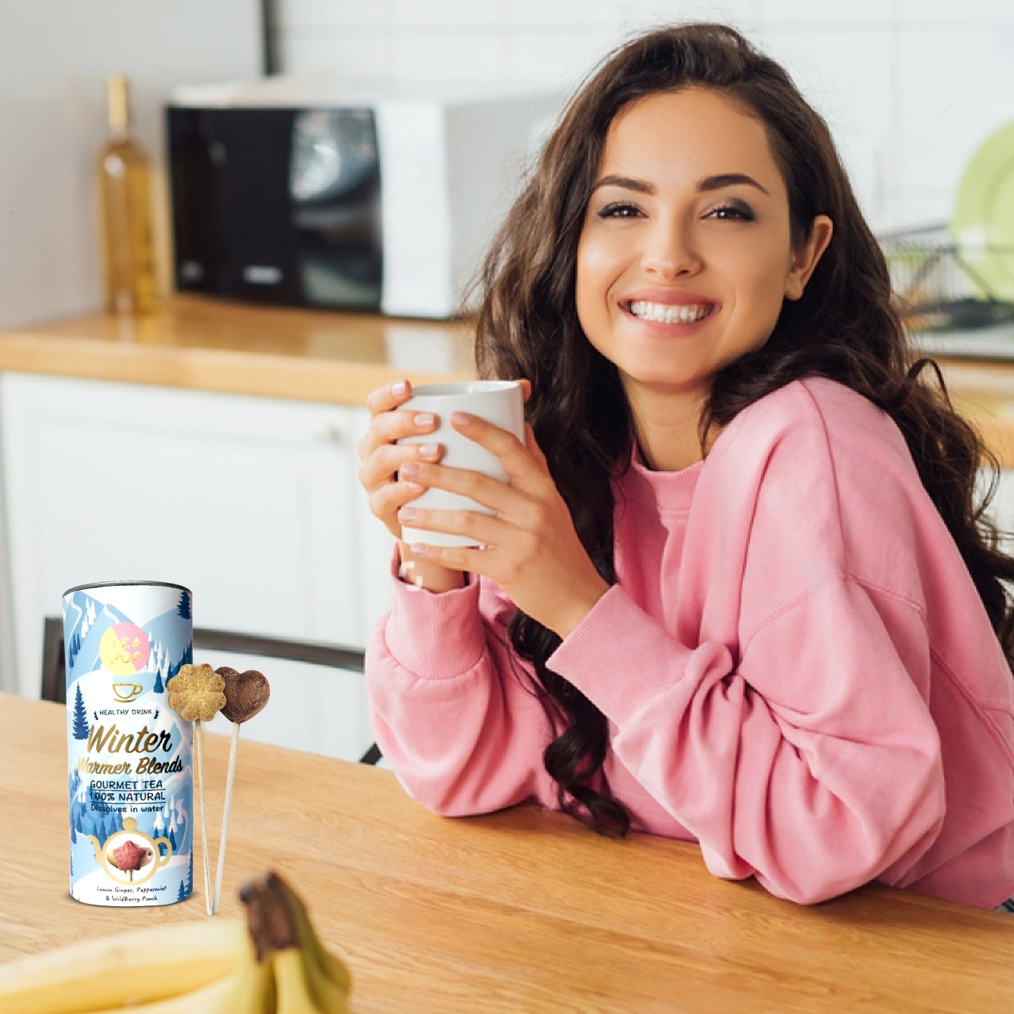 Winter Warmer Tea-Pop Sticks / 3 köstliche Mischungen / Löst sich in Wasser auf