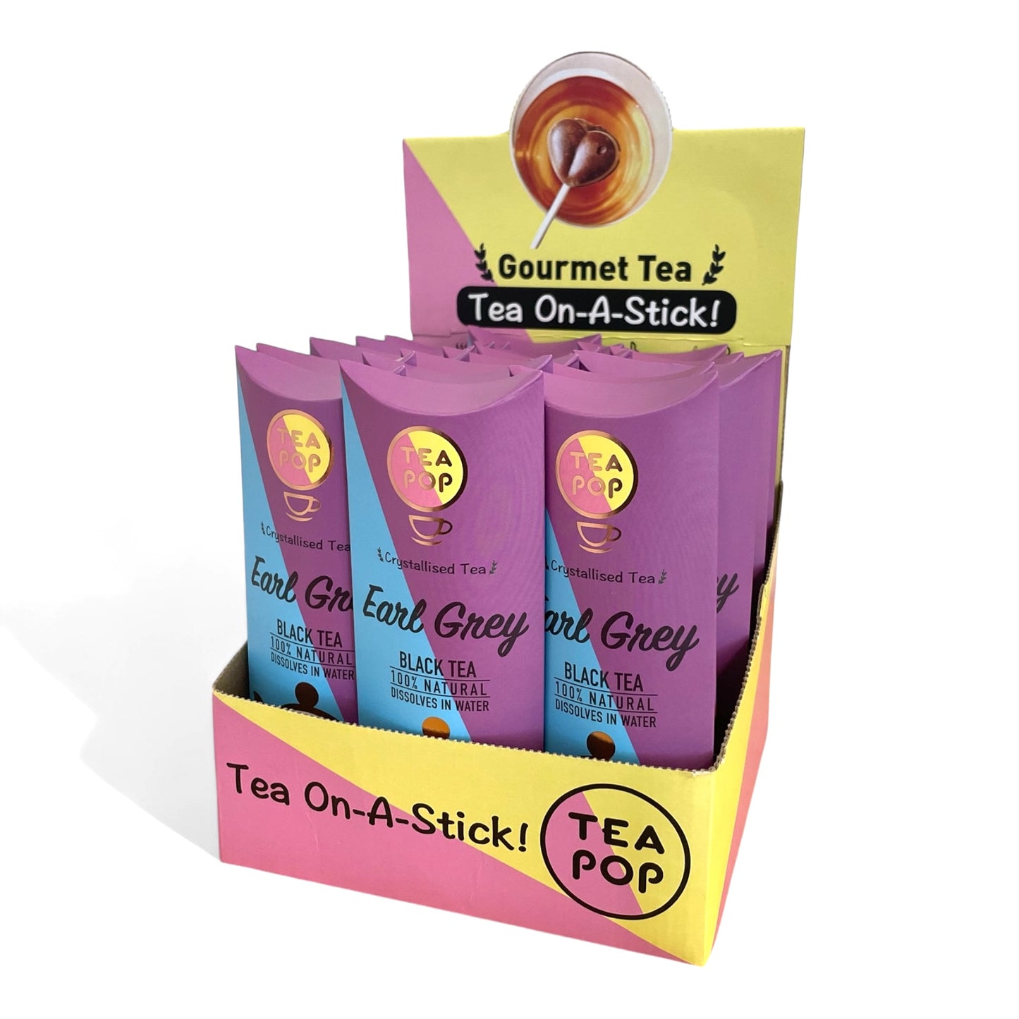 TP1-02 Earl Grey TEE am Stiel! / 20x Sticks Tablett / Großhandelspreis