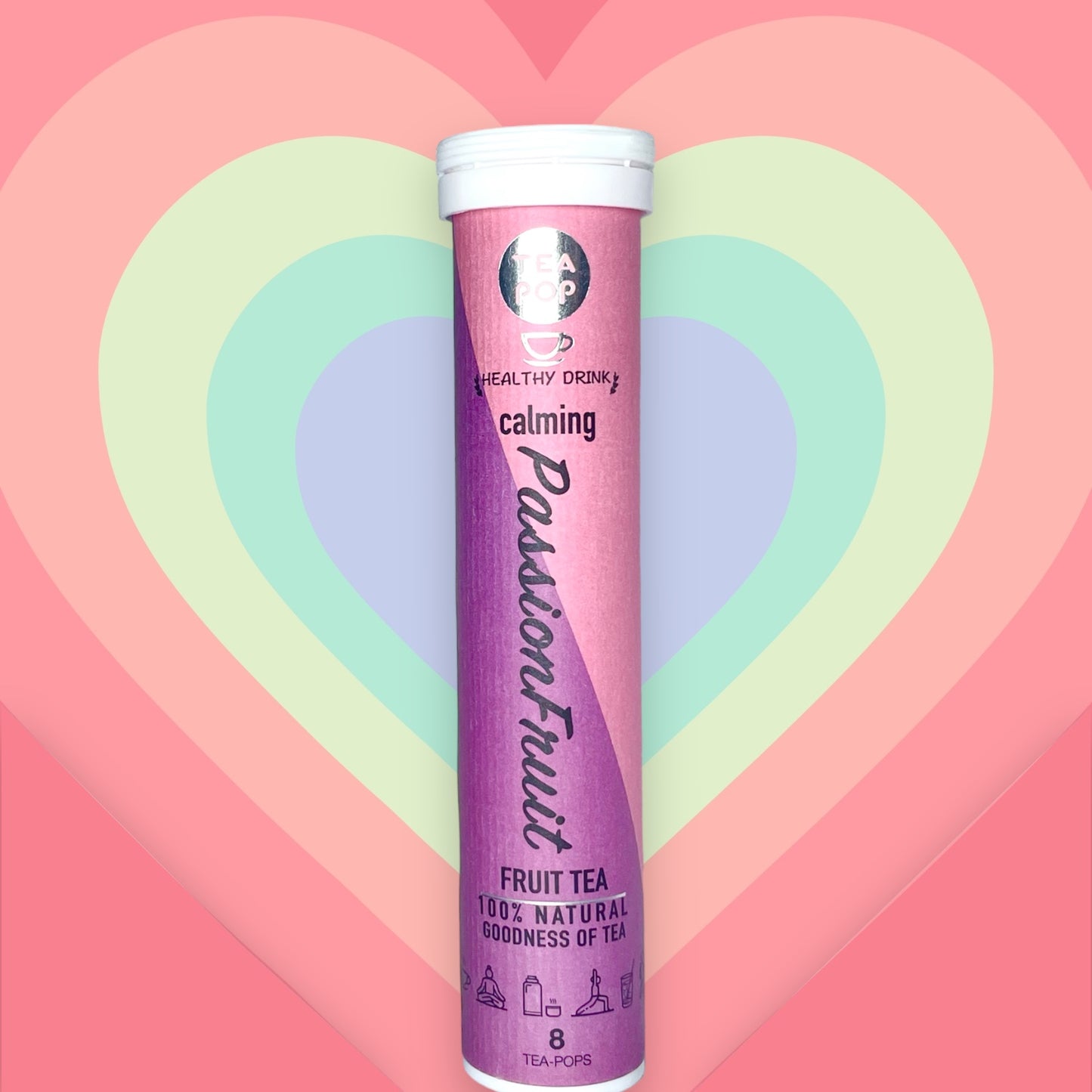 PassionFruit Punch Tea-Pop, 100% Natural quick brewing gourmet tea.