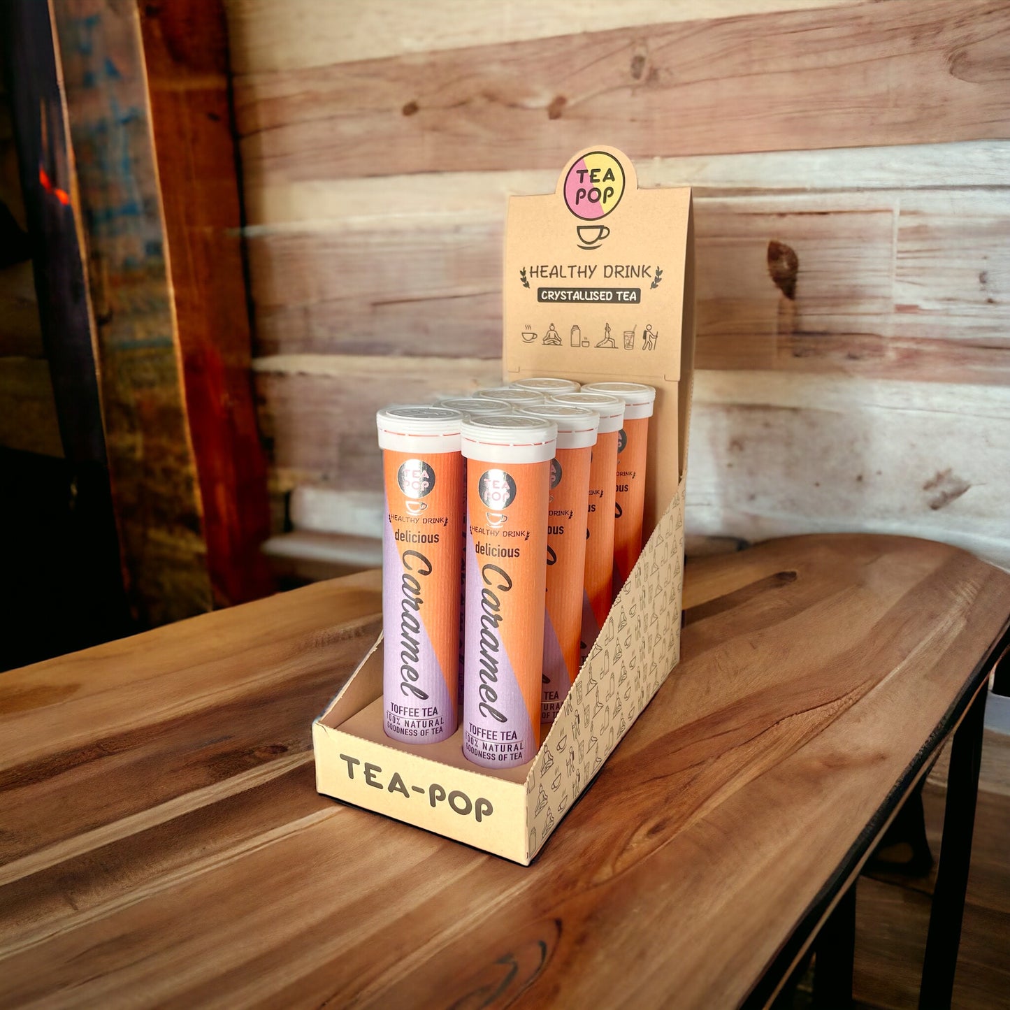 Caramel Tea-Pop | Indulgent Black Tea Blend | 8 Tube Tray