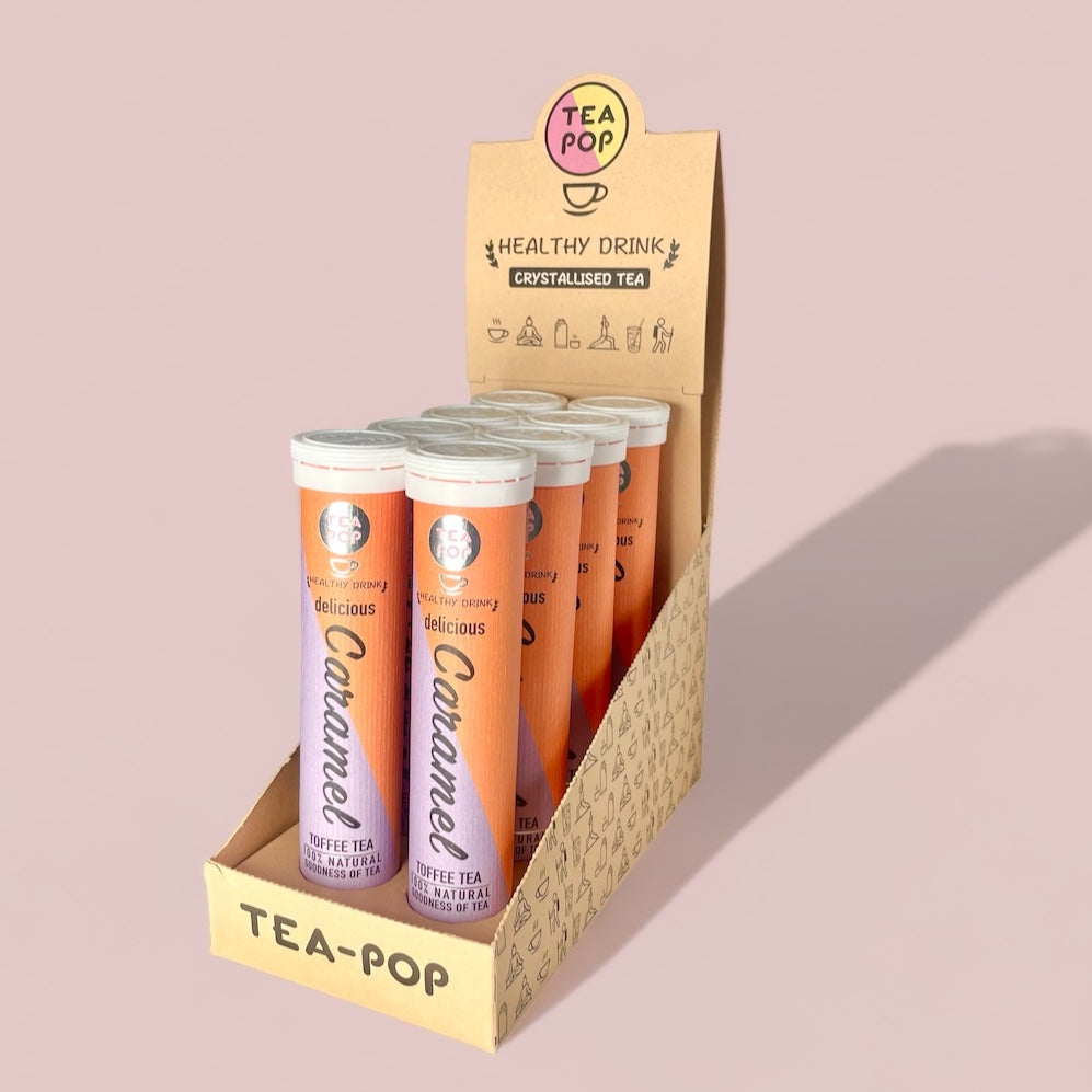 Caramel Tea-Pop | Indulgent Black Tea Blend | 8 Tube Tray