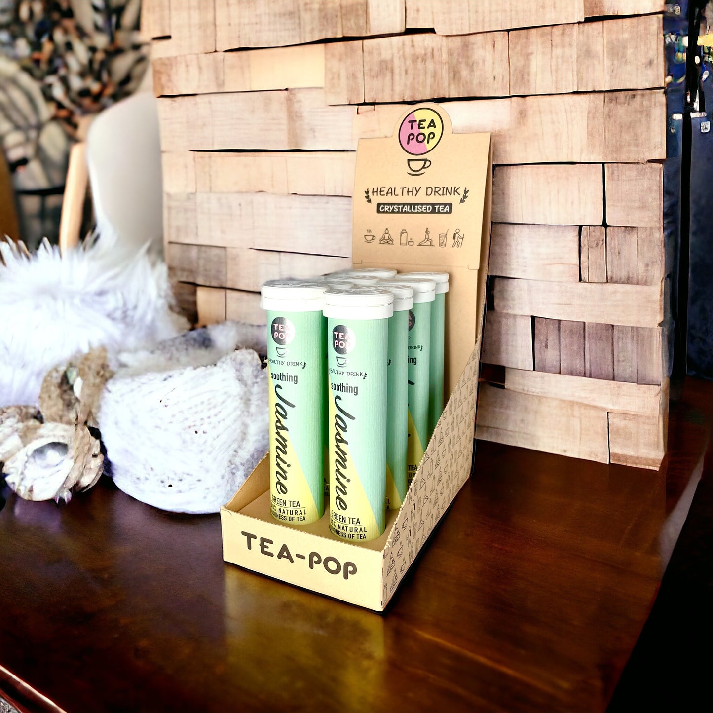 Jasmine Green Tea-Pop, quick brew gourmet tea (8 pack tray)