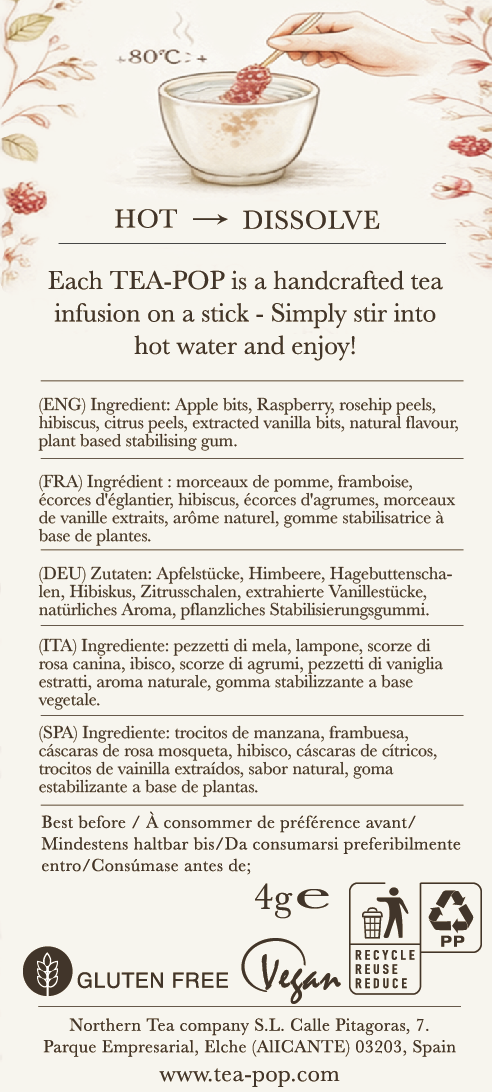 AppleBerry TEA On-A-Stick! / 20x sticks tray / Wholesale Price