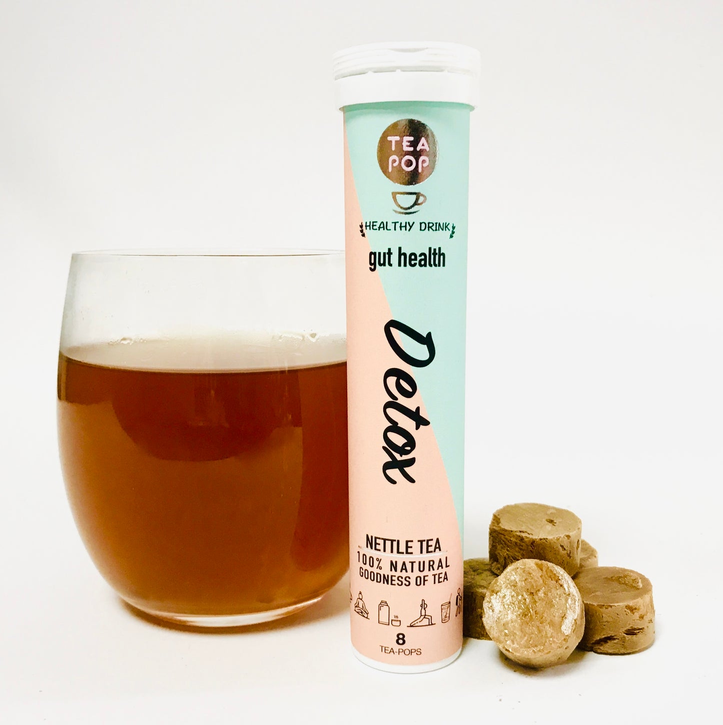DETOX Brennnessel-Tee-Pop, 100 % natürlicher kristallisierter Tee