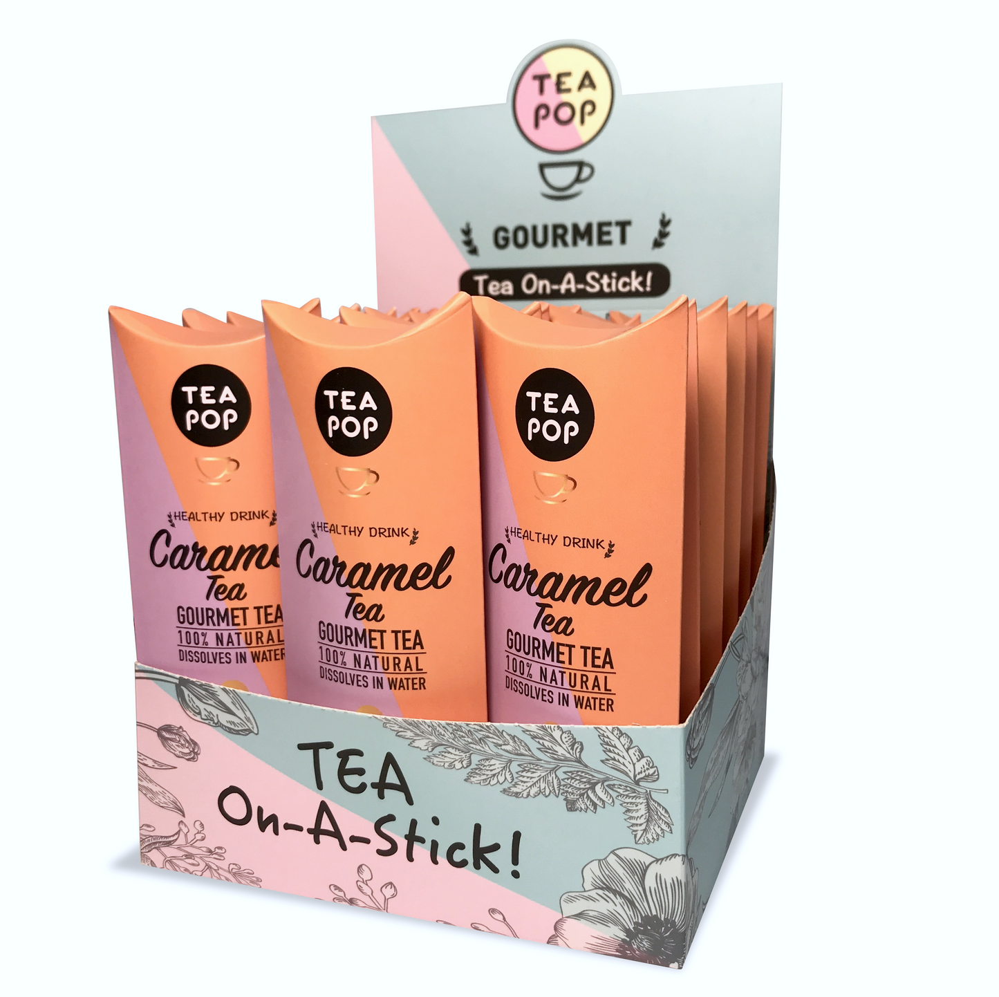TP1-07 Crispy Caramel TEA On-A-Stick! / 20x sticks Tray / Wholesale price