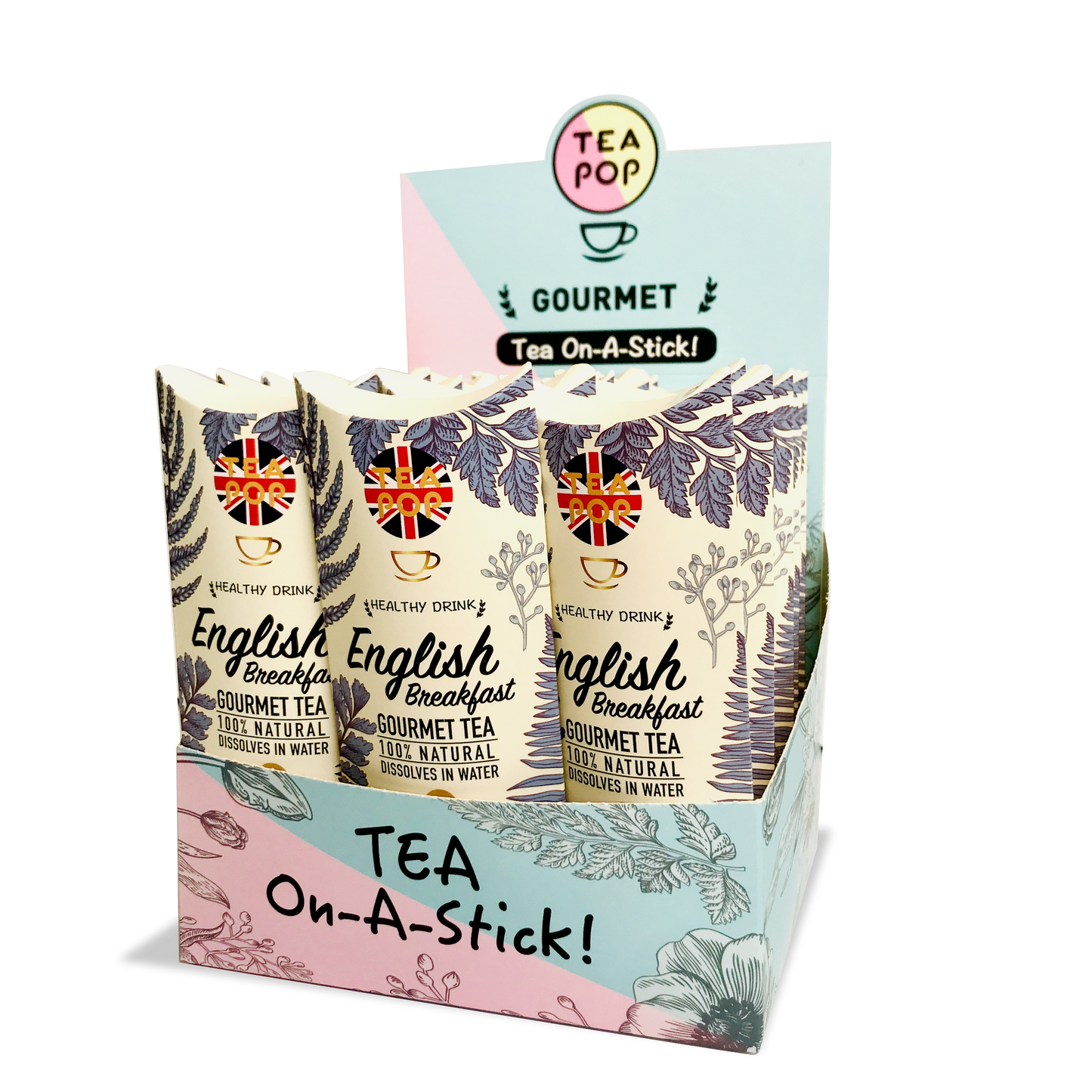 TP1-08 English Breakfast TEA On-A-Stick! / 20x sticks tray / Wholesale Price