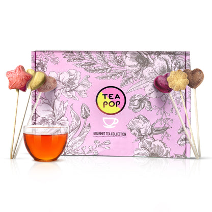 Unique Gift Box Set, 18 Tea-Pop Sticks, Assortments of fruity, herbal and classic tea blends.