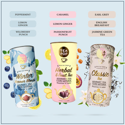 Ultimate Tea-Pop Gift Set: Classic, Herbal & Fruit, Winter Warmer Collections