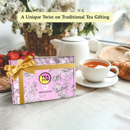 Unique Gift Box Set, 18 Tea-Pop Sticks, Assortments of fruity, herbal and classic tea blends.