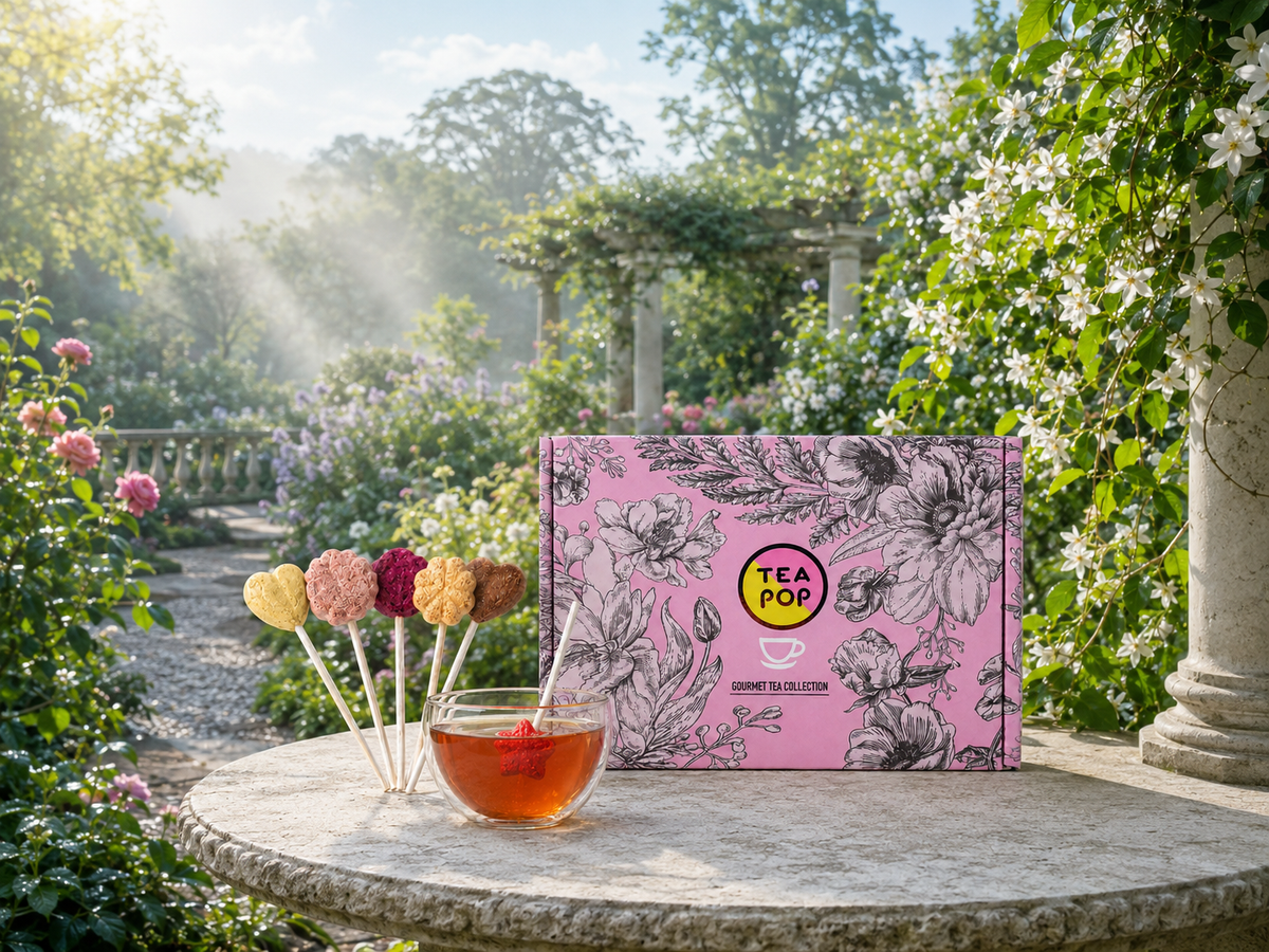 Tea-Pop Classic Collection Gift Box Set, 18 Tea-Pop Sticks, Assortments of fruity, herbal and classic tea blends.