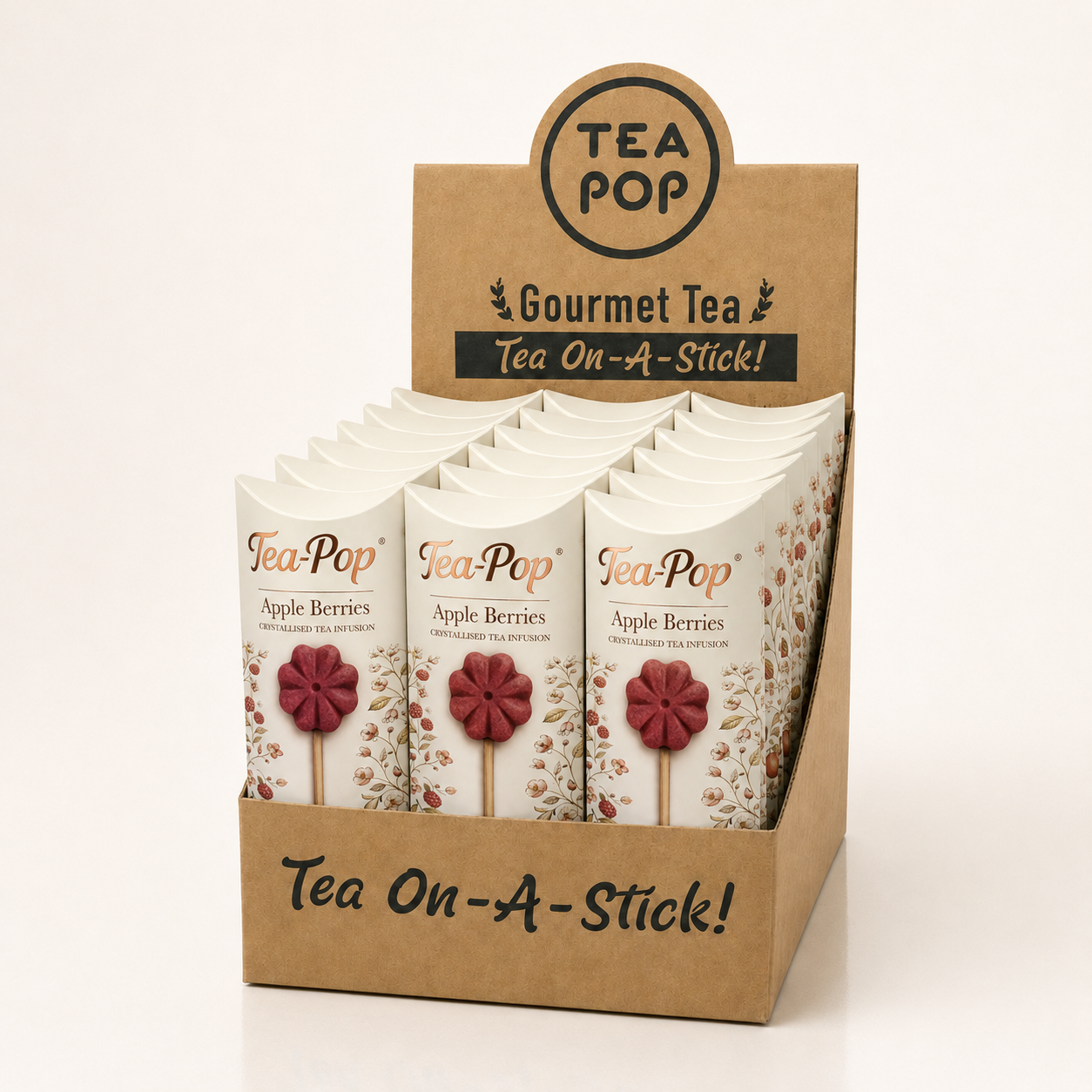 AppleBerry TEA On-A-Stick! / 20x sticks tray / Wholesale Price