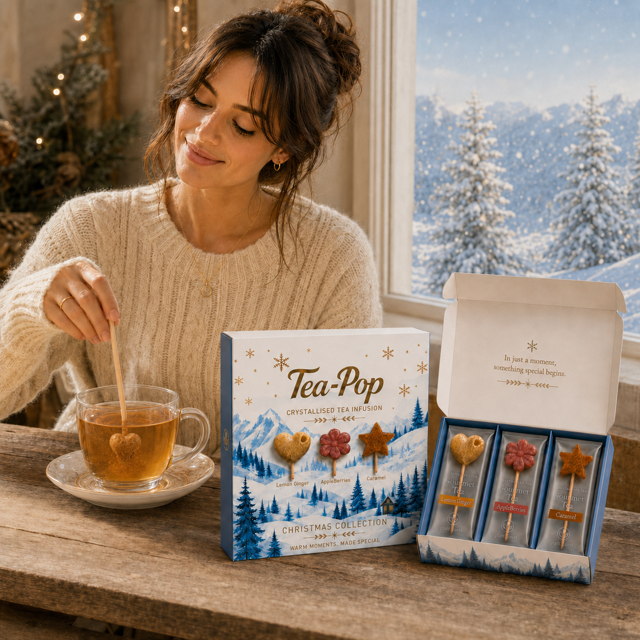 Tea-Pop Winter Moments Christmas Gift Pack – 6 Crystallised