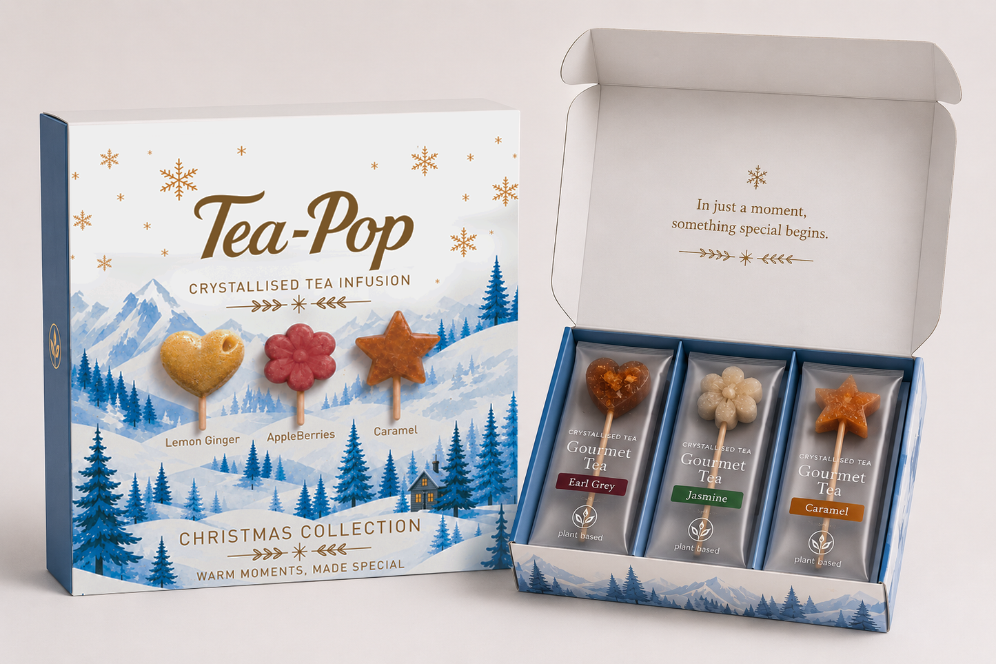 Tea-Pop Winter Moments Christmas Gift Pack – 6 Crystallised