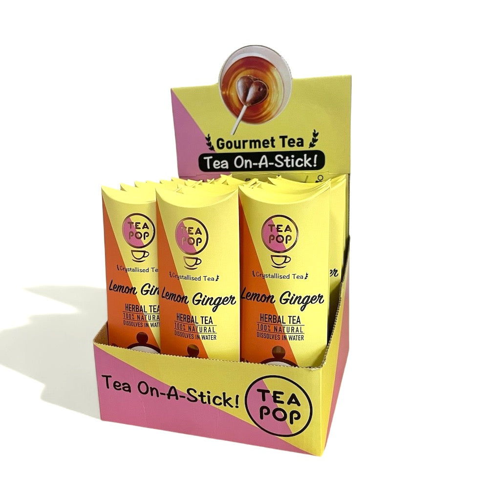 Lemon Ginger TEA On-A-Stick! / 20x sticks tray / Wholesale Price