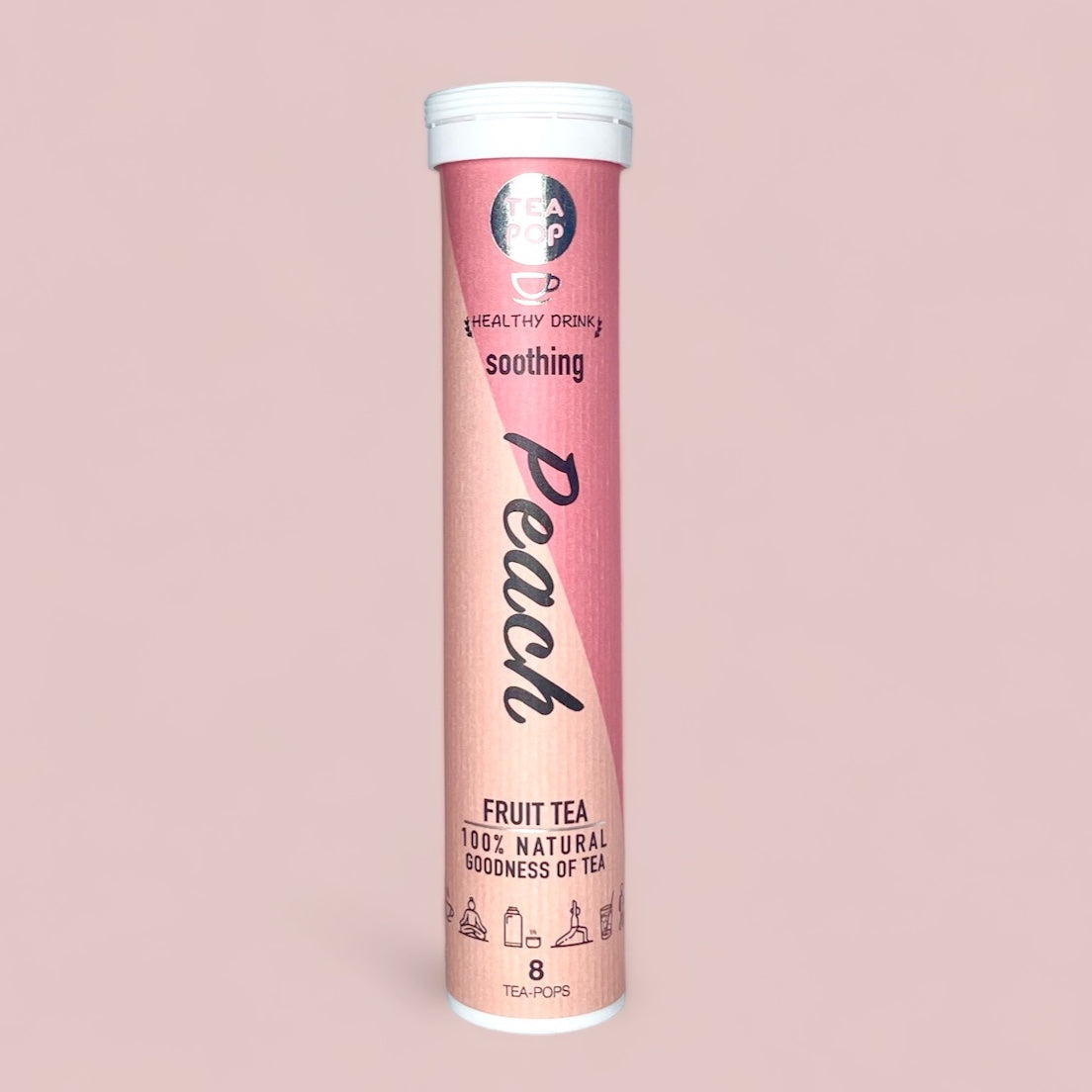 Peach Green Tea-Pop, crystallised quick brew gourmet quality tea fix