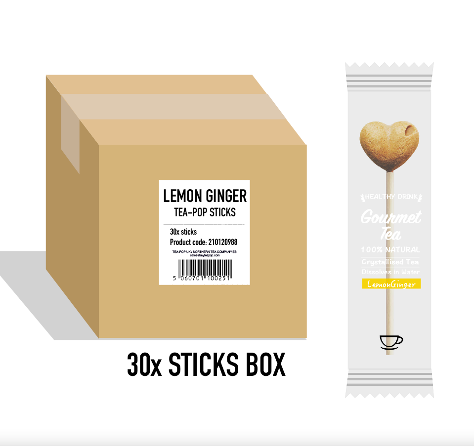 Lemon Ginger Tea-Pop Sticks / 30 sticks box / wholesale price.
