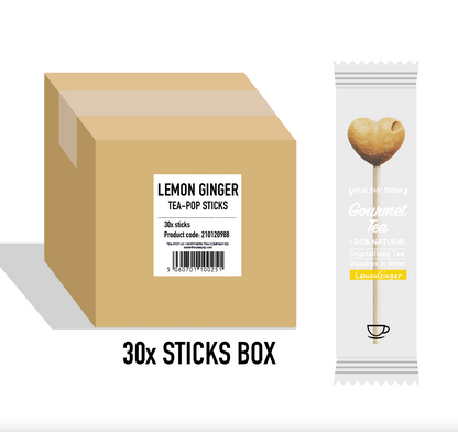 Lemon Ginger Tea-Pop Sticks / 30 sticks box / wholesale price.