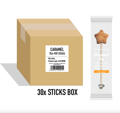 Caramel Tea-Pop Sticks / 30 sticks box / wholesale price.