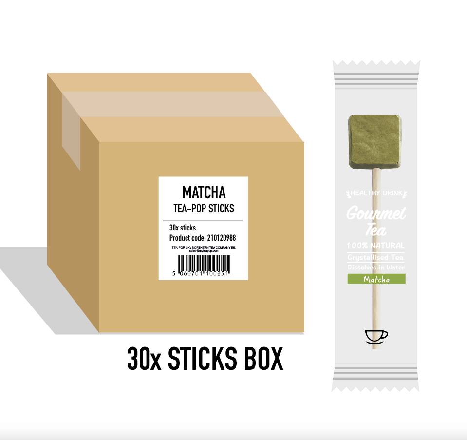 Matcha Tea-Pop Sticks / 30 sticks box / wholesale price.