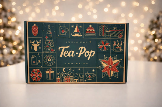 Geschenkbox Tea-Pop Sticks, 6 unserer Lieblingsmischungen, 18 Sticks pro Box