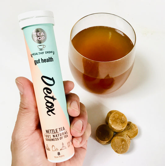 Detox nettle Tea-Pop, boost gut dietary health, helps reduce bloating, support weight loss
